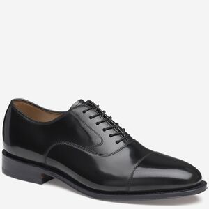 Johnston & Murphy Black Melton Oxford Shoes